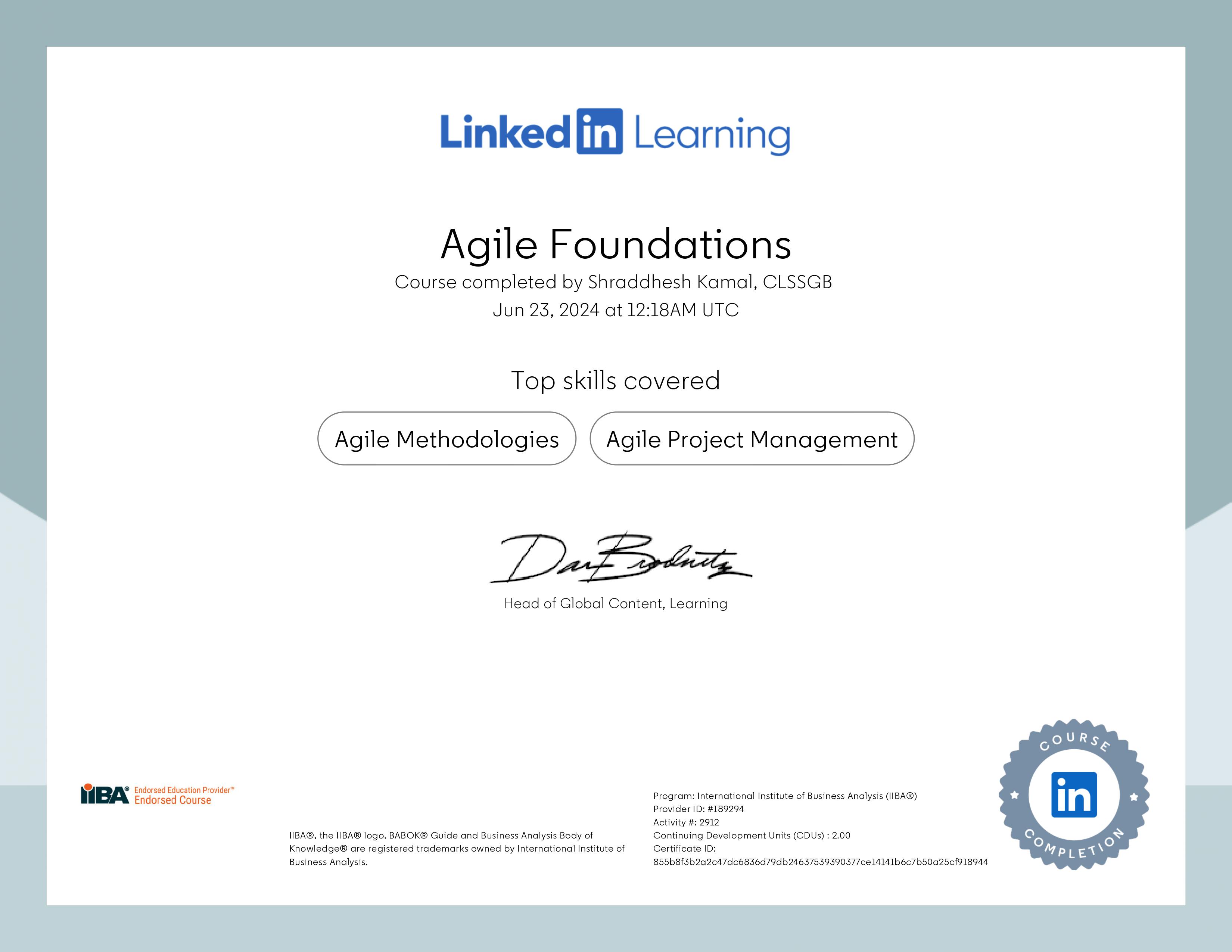 Agile Foundations